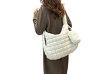 Puffer Crossbody Bag for Women Shopping Bag Pouch Soft Quilted Tote Bag