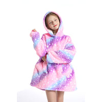 Oversized Wearable Blanket Sherpa Fleece Hoodie Sweatshirt Blanket