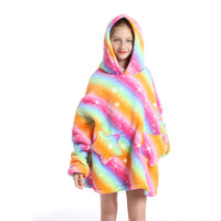 Oversized Wearable Blanket Sherpa Fleece Hoodie Sweatshirt Blanket