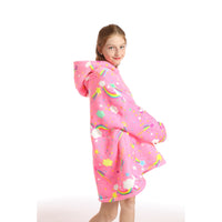 Oversized Wearable Blanket Sherpa Fleece Hoodie Sweatshirt Blanket