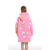 Oversized Wearable Blanket Sherpa Fleece Hoodie Sweatshirt Blanket