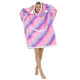 Oversized Wearable Blanket Sherpa Fleece Hoodie Sweatshirt Blanket