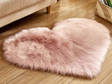 Soft Heart Shaped Bedroom Floor Mat