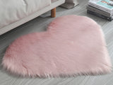 Soft Heart Shaped Bedroom Floor Mat