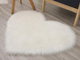 Soft Heart Shaped Bedroom Floor Mat