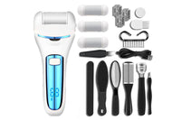 Electric Foot File Callus Remover with 3 Roller Heads and 10 Pedicure Tools