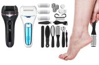 Electric Foot File Callus Remover with 3 Roller Heads and 10 Pedicure Tools