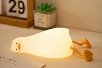Silicone Dimmable LED Duck Rechargeable Bedside Touch Lamp