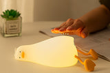 Silicone Dimmable LED Duck Rechargeable Bedside Touch Lamp