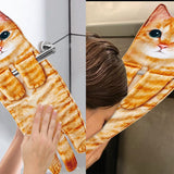 Cat Funny Hanging Hand Towels for Bathroom Kitchen Gifts for Cat Lovers