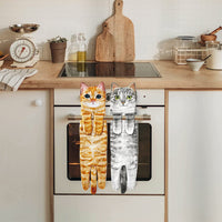 Cat Funny Hanging Hand Towels for Bathroom Kitchen Gifts for Cat Lovers