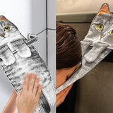 Cat Funny Hanging Hand Towels for Bathroom Kitchen Gifts for Cat Lovers