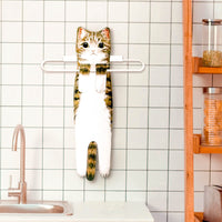 Cat Funny Hanging Hand Towels for Bathroom Kitchen Gifts for Cat Lovers