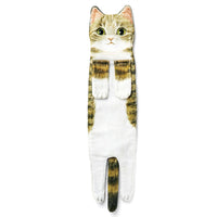 Cat Funny Hanging Hand Towels for Bathroom Kitchen Gifts for Cat Lovers