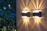 Set of 4Pcs Outdoor Water-Resistant Solar Wall Light Porch Lamp