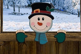 Christmas Fence Peeker Decoration