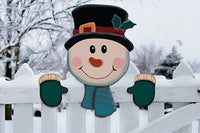 Christmas Fence Peeker Decoration