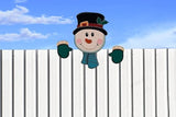 Christmas Fence Peeker Decoration