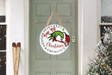 Grinch Inspired Christmas Countdown Advent Calendar Wooden Sign for Door