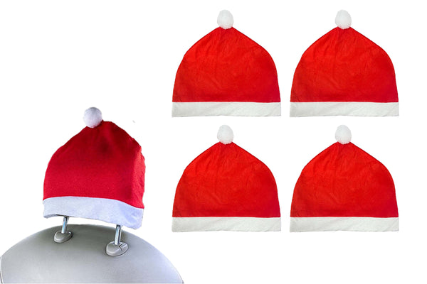Christmas Santa Claus Hat Car Seat Headrest Cover Car Interior Accessories