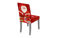 2Pcs Christmas Santa Chair Covers