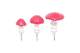 3Pcs Glow in The Dark Miniatures Mushroom Statue Luminous Mushroom Decor