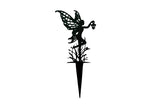 Metal Fairy Silhouette Statue Sculpture Garden Yard Decorative Stake