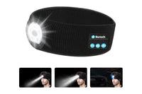 Bluetooth Headband Headphone Wireless Music Sports Headband with Headlamp