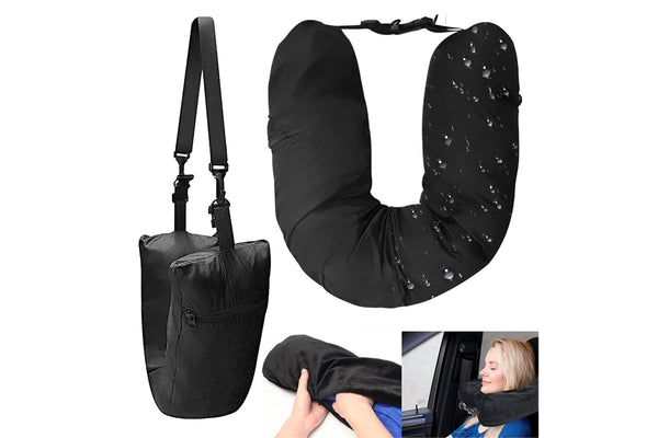 Stuffable Travel Pillow Carry-On Luggage Fits 3 Days of Travel Essentials