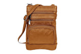 Genuine Leather Multi-Pocket Crossbody Purse Bag