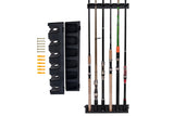 6-Rod Rack Wall Mounted Fishing Pole Holder