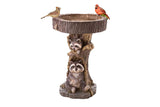 Garden Animal Figurine Bird Feeder Resin Bird Water Feeder Home Yard Decoration