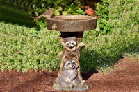 Garden Animal Figurine Bird Feeder Resin Bird Water Feeder Home Yard Decoration