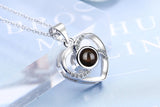 I Love You Necklace with Rose Gift Box