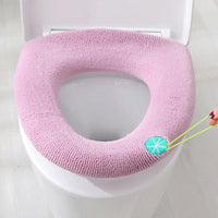 4PCS Winter Warm Bathroom Stretchable Closestool Toilet Seat Cover Pad