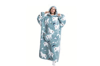 Extra Long Wearable Blanket Hoodie With Big Pocket for Adults