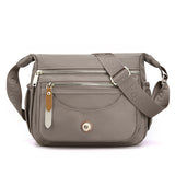 Multi-Pocket Splash-Proof Nylon Crossbody Shoulder Bag