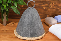 2-Pack Felt Sauna Hats - Quick Dry Bath Caps for Spa & Swimming