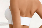 2Pcs No Padding Women Strapless Front Closure Bandeau Bra
