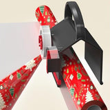 2-Pack Wrapping Paper Cutter and Tape Dispenser Dual-Use for Holiday Gift Wrap