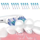 16Pcs Dual Clean Replacement Brush Heads Compatible with Oral-B