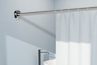 Adjustable Bathroom Telescopic Curtain Rail Rod Tension Extendable Hanging Pole