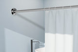 Adjustable Bathroom Telescopic Curtain Rail Rod Tension Extendable Hanging Pole