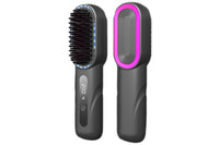 Wireless Hair Straightener Brush Portable Heated Straight Brush  Anti-Scald Hot Comb Straightener Brush with LED Display
