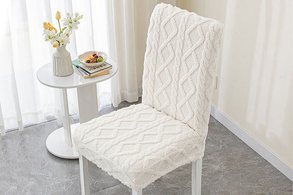 Jacquard Chair Cover Universal Fitted Chair Cover Protector for Wedding Party Banquet Holidays