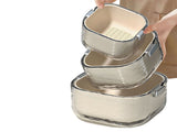 3pcs Reversible Double Layer Colander 2-in-1 Vegetable Washing Basket Food Cover Kitchen Strainer