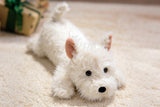Stress Relief Realistic West Highland White Terrier Plush Toy Soft Cuddly Lying Stuffed Dog Animal