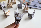 50pcs Paper Cats Origami Kit Stress Relief DIY Craft Kit for Cat Lovers