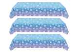 3Pcs Snowflake Tablecloth Winter Wonderland Disposable Table Cover
