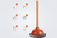 Universal Toilet Plunger Holder Drip Tray Bathroom Toilet Plunger Drying Pad